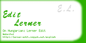 edit lerner business card